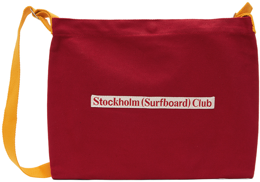 Shop Stockholm Surfboard Club Red Print Crossbody Bag