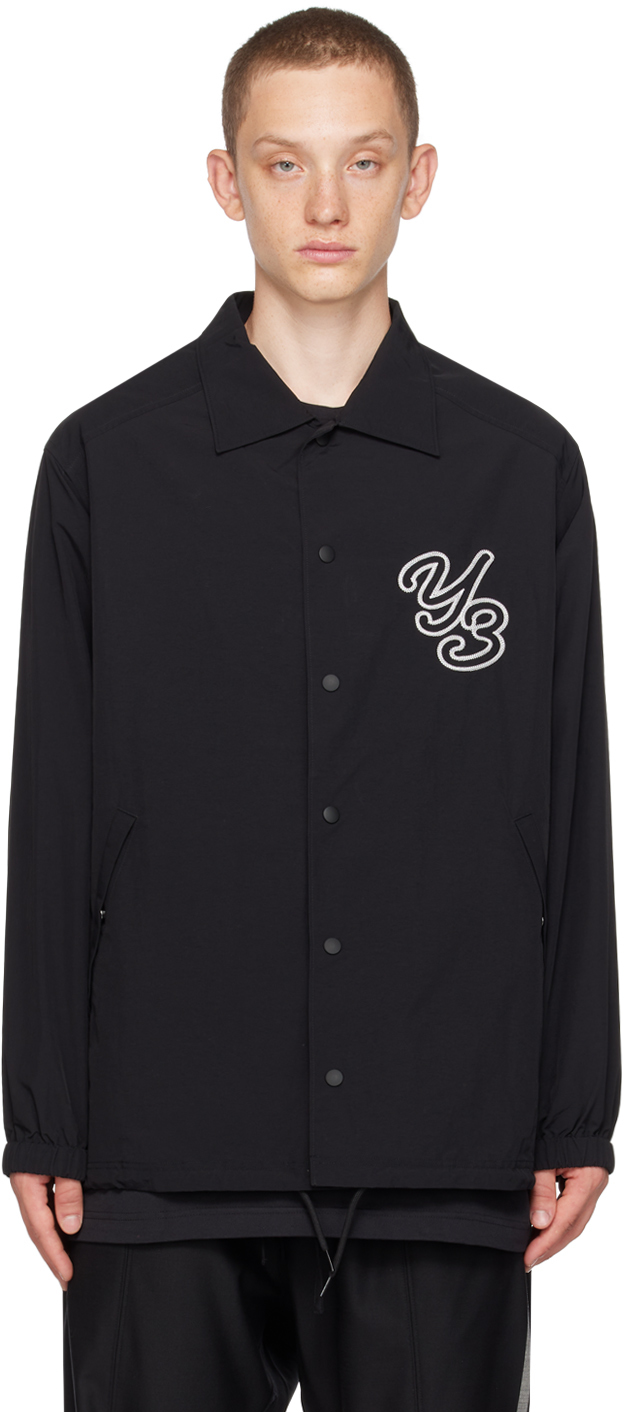 Black Embroidered Coach Jacket