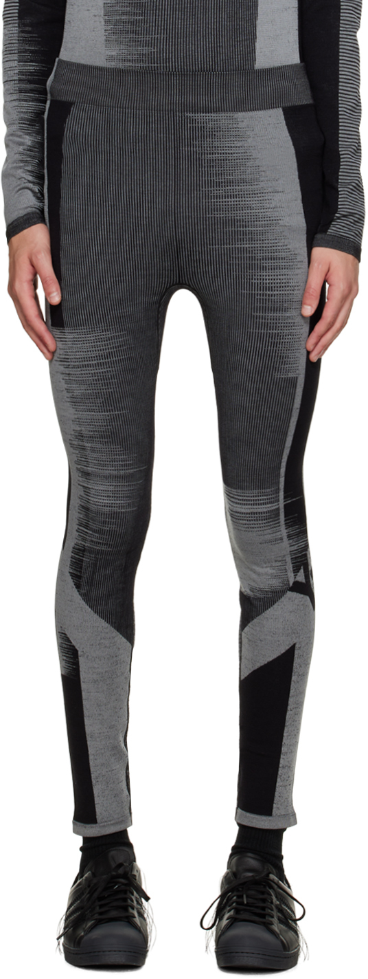 Black & Gray Engineered Sweatpants