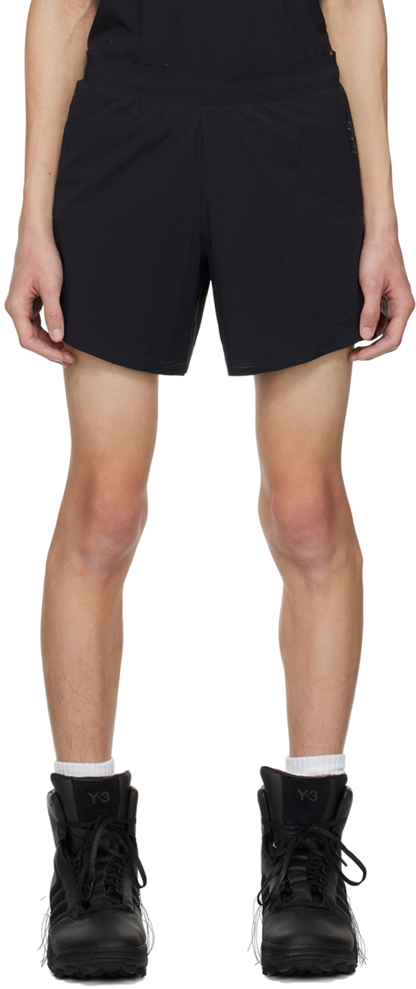 Black Reflective Shorts by Y-3 on Sale