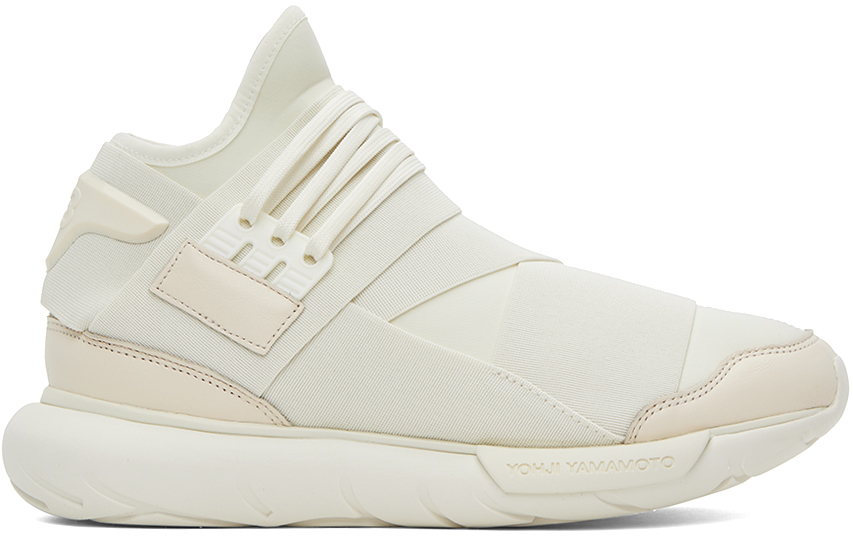 Shop Y-3 Off-white Qasa Sneakers In Off White/cream Whit