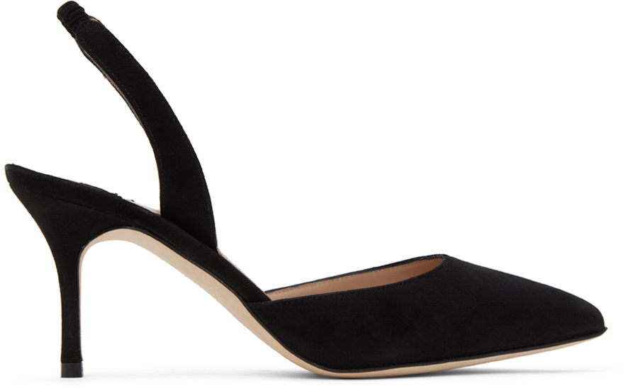 Manolo Blahnik: Black Carolyne Heels | SSENSE Canada