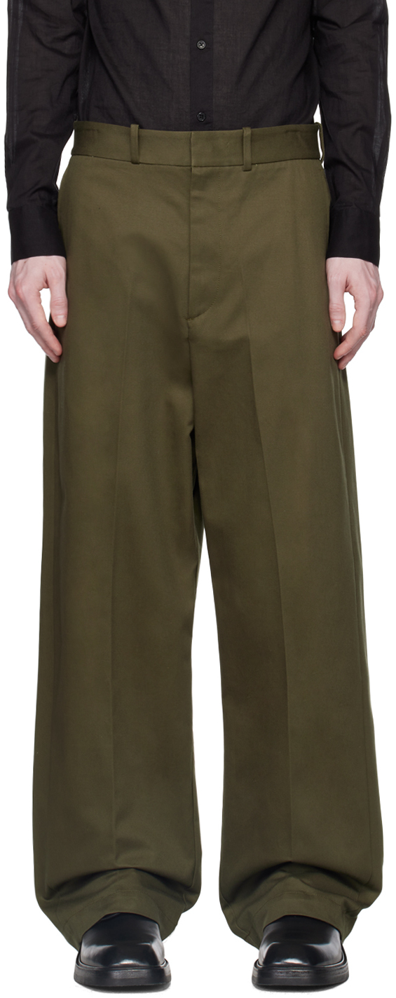 Nili Lotan Khaki Patrice Trousers In Military Green