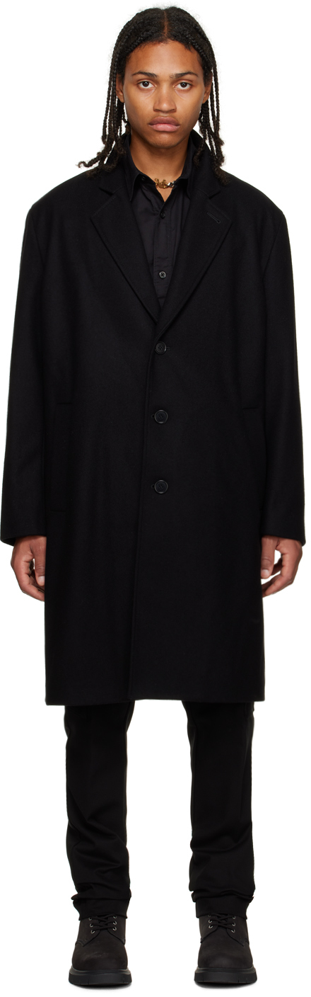 Black Relaxed-Fit Coat