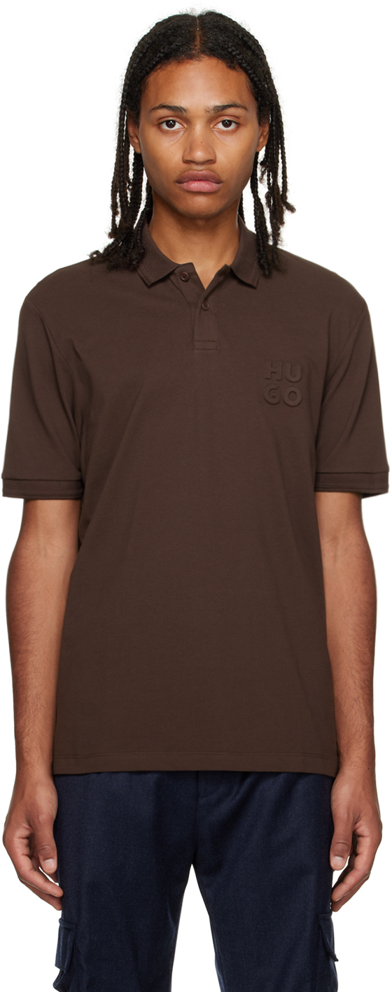 Black Embossed Polo