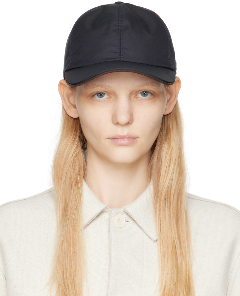 【関税込み】ZEGNA ネイビー パネル キャップ ZEGNA: ネイビー パネル キャップ | SSENSE 日本