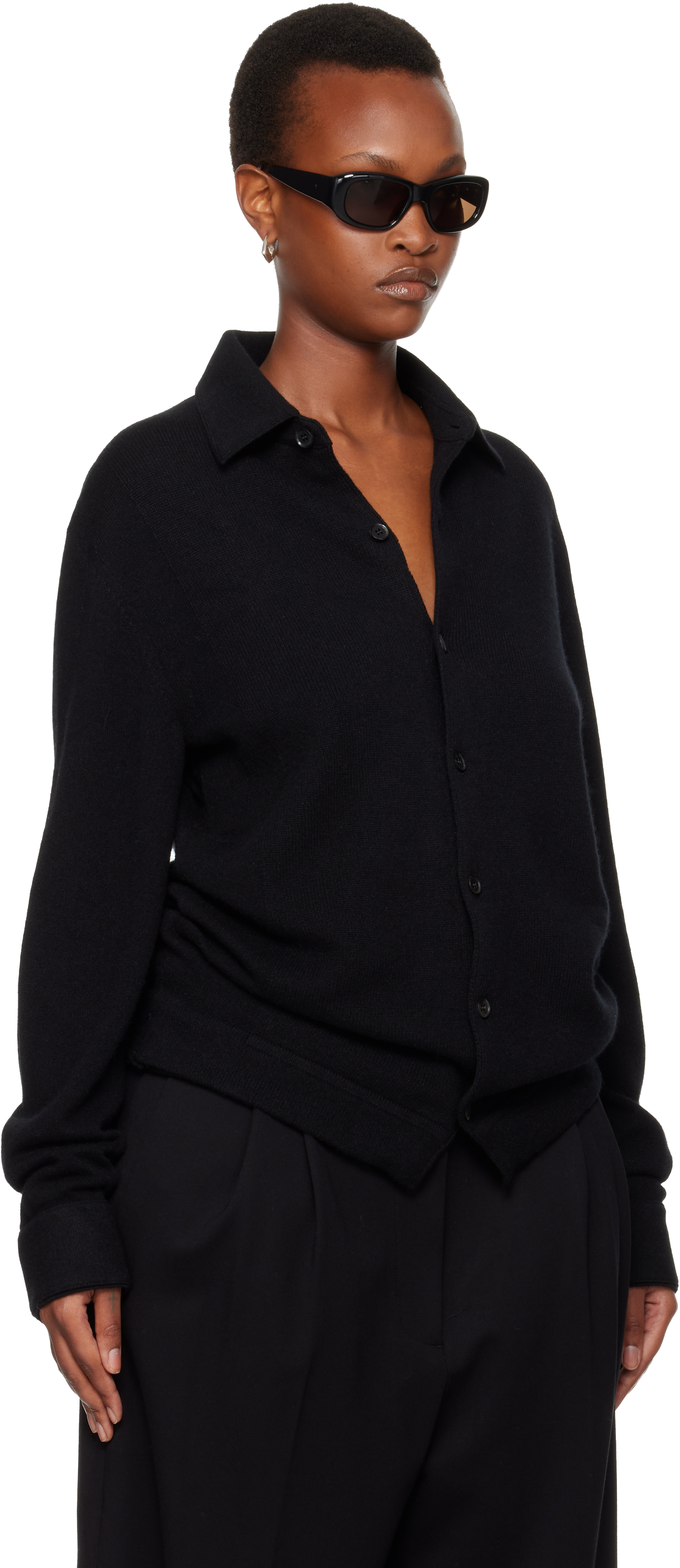 Zegna Black Oasi Cashmere Cardigan In Black