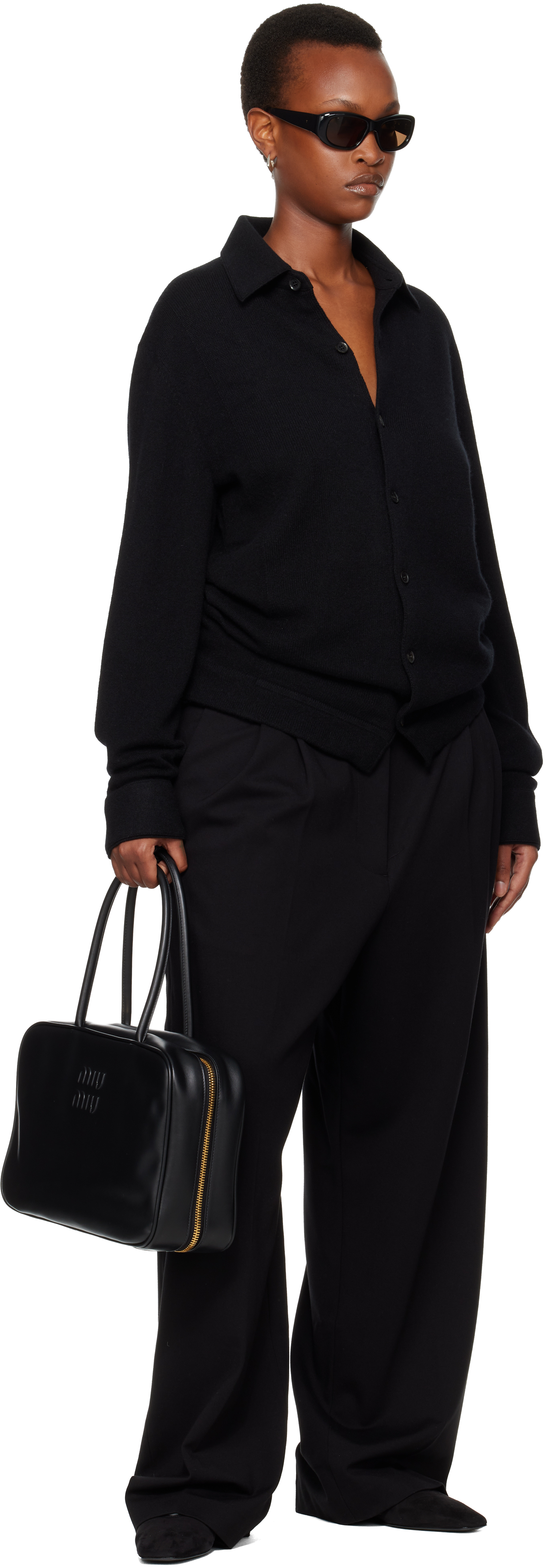 Zegna Black Oasi Cashmere Cardigan In Black