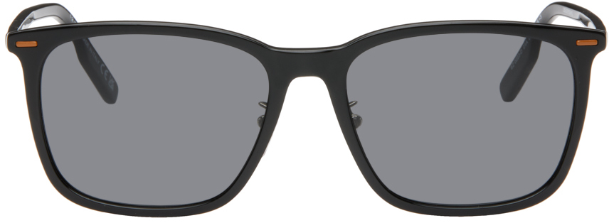 Zegna Black Leggerissimo Sunglasses In Shiny Black
