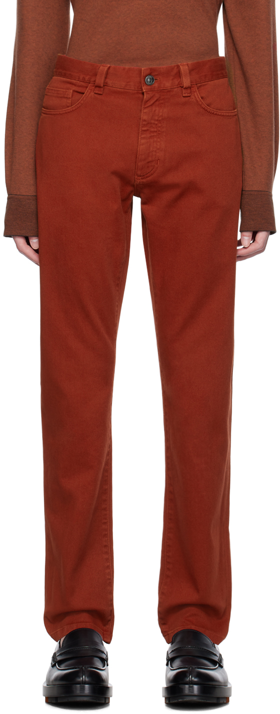 Red Slim-Fit Jeans