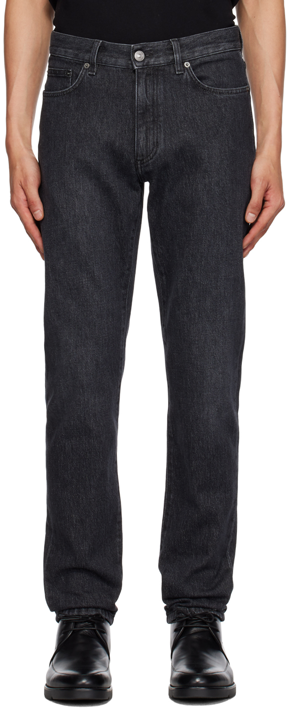 Zegna Gray Webbing Jeans In 002 Grey