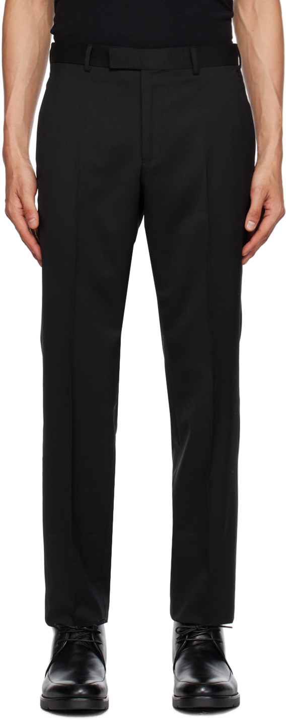 Zegna Gray Pleated Trousers In 687089a6 Iron Grey