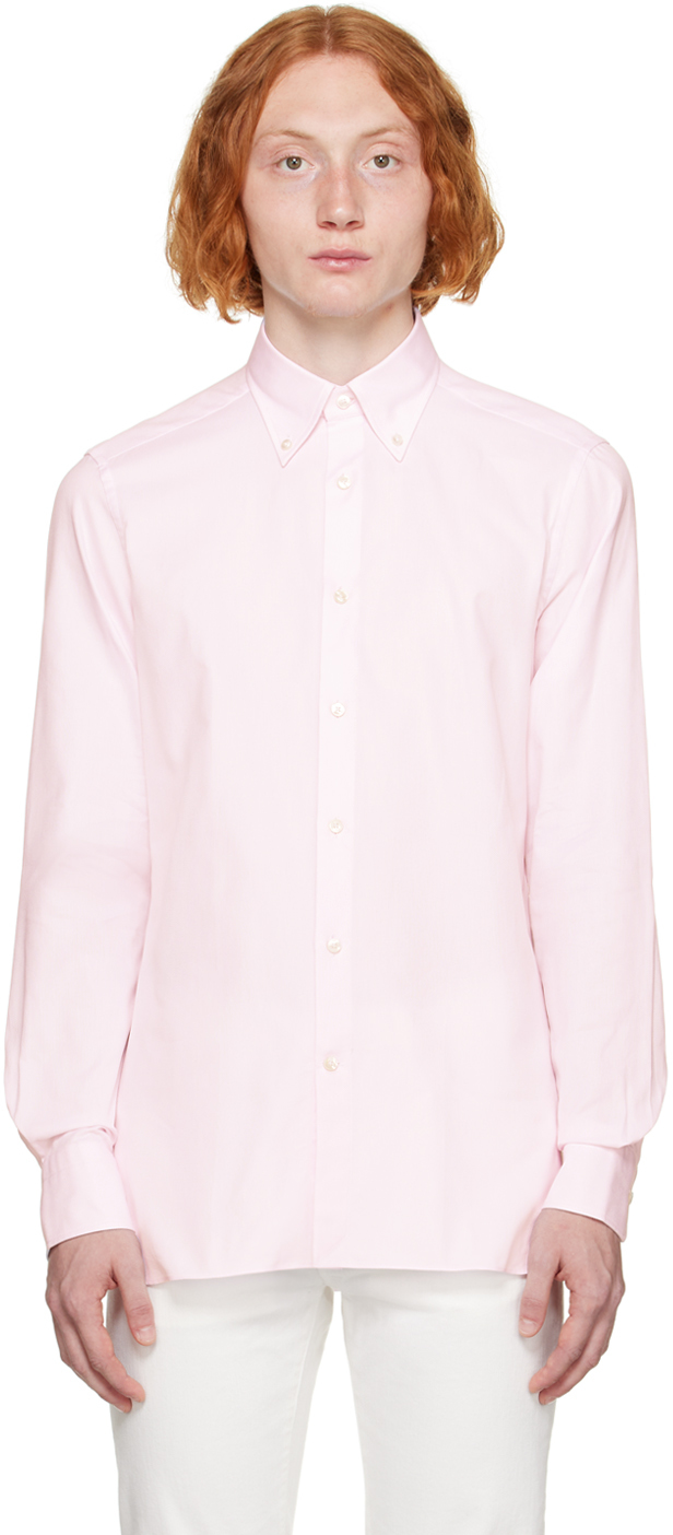 Zegna Pink Button Up Shirt In 603903a6 Light Pink