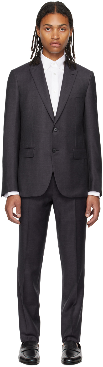 Gray Single-Breasted Suit