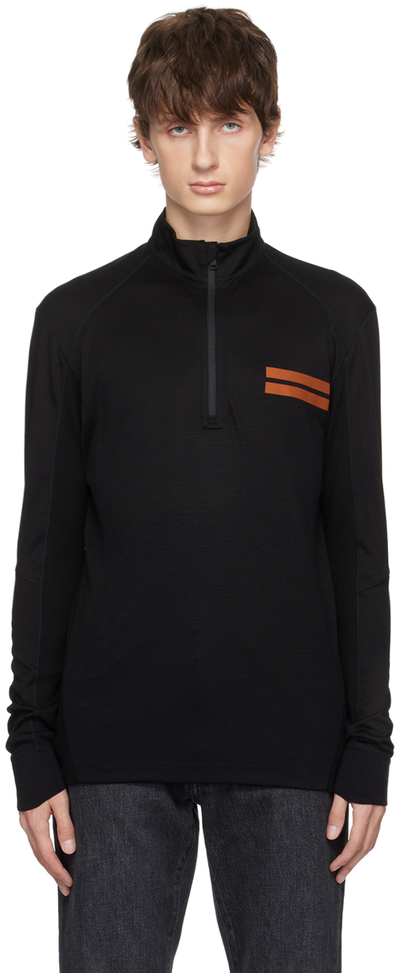 Black Half-Zip Sweatshirt