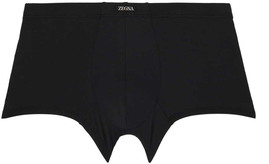 Zegna Gray Patch Boxers In 022 Ardesia