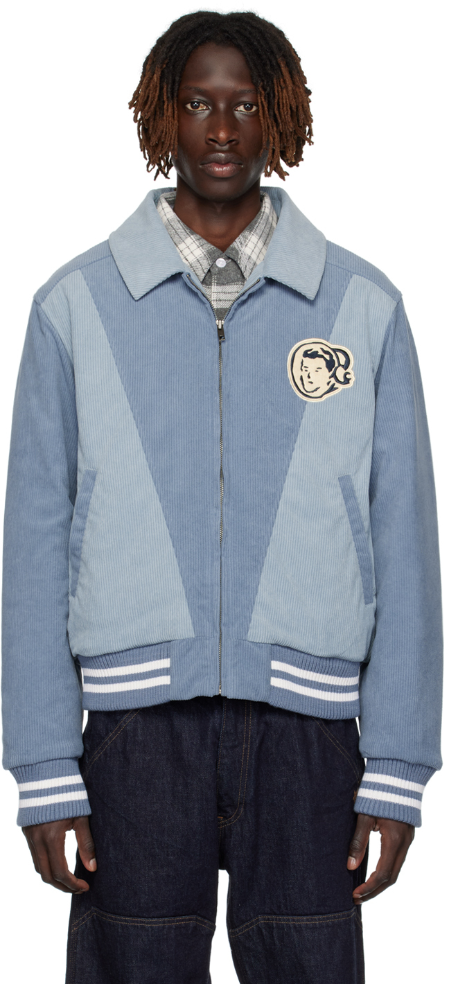 Billionaire Boys Club Logo-patch Corduroy Bomber Jacket In Blue