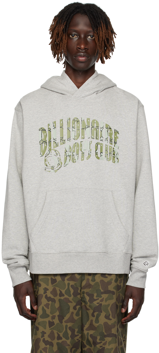 Billionaire Boys Club: Gray Printed Hoodie | SSENSE UK