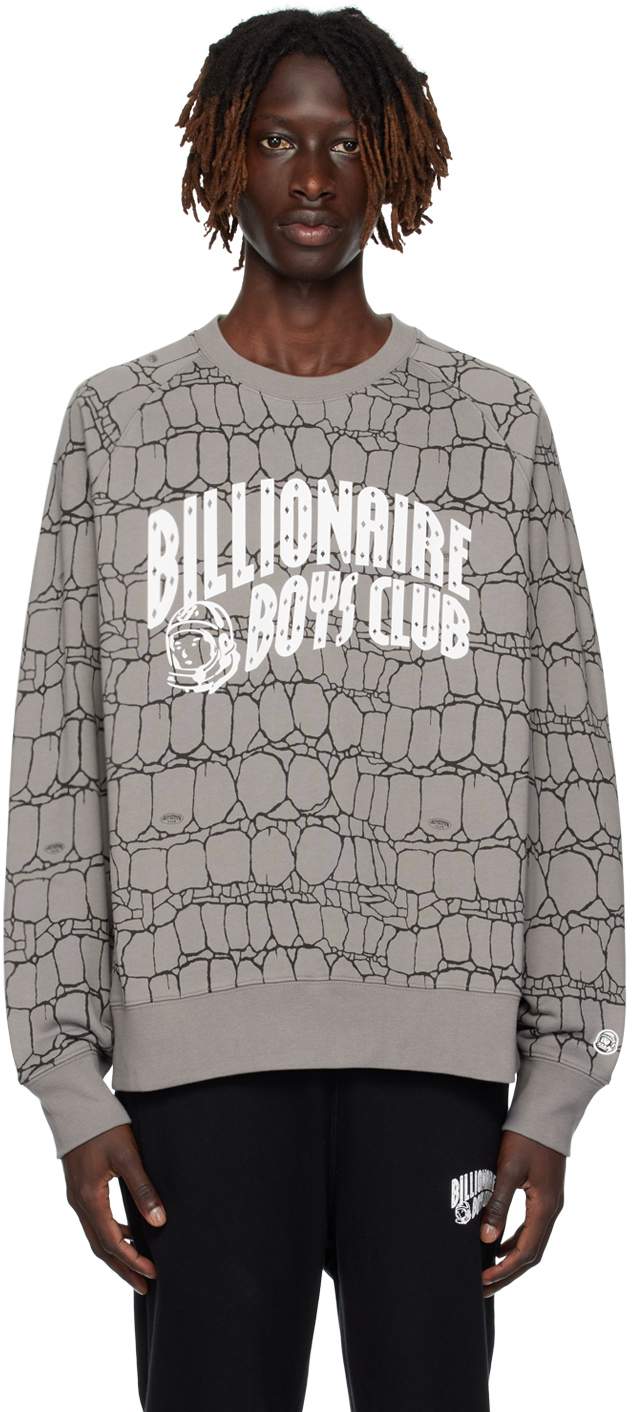 Billionaire Boys Club Gray Printed Sweatshirt In Grey