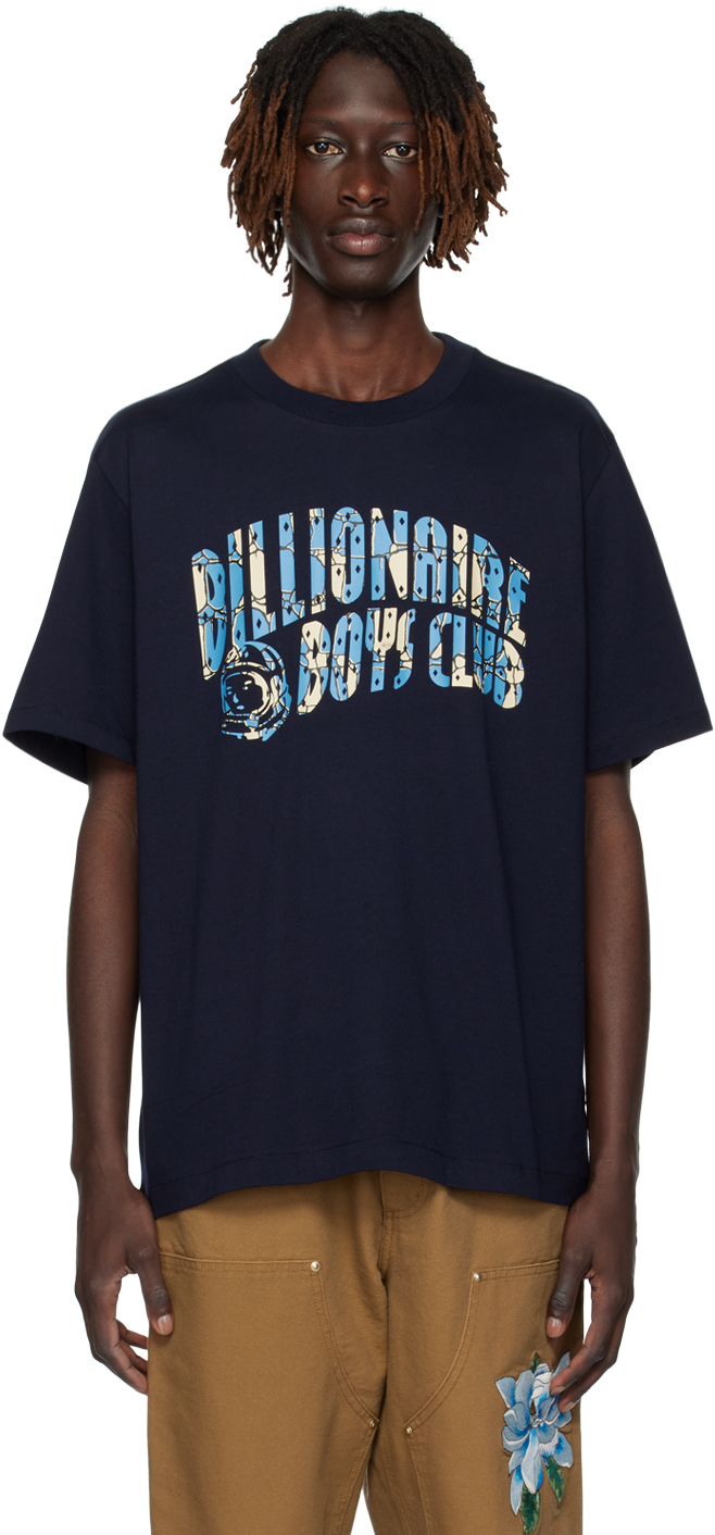 Billionaire Boys Club: Blue Printed T-Shirt | SSENSE Canada