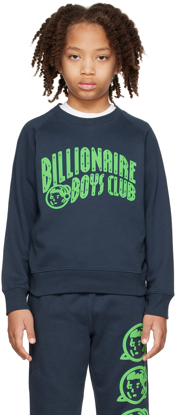 Kids Navy Printed Sweatshirt by Billionaire Boys Club on Sale