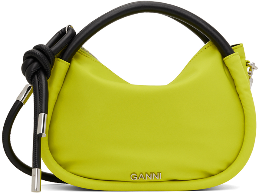 Ganni Green Knot Mini Bag In 747 Tender Shoots