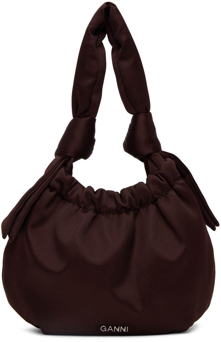 Ganni Butterfly Satin Shoulder Bag