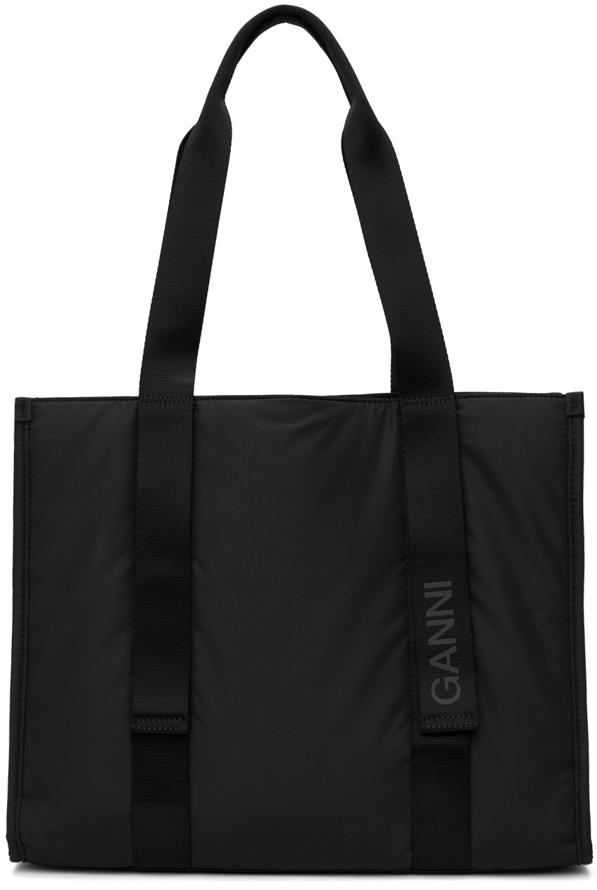 Ganni Tech Tote Bag In Black 099