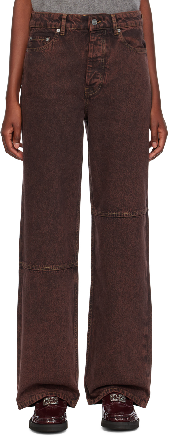 GANNI BROWN OVERDYED JEANS
