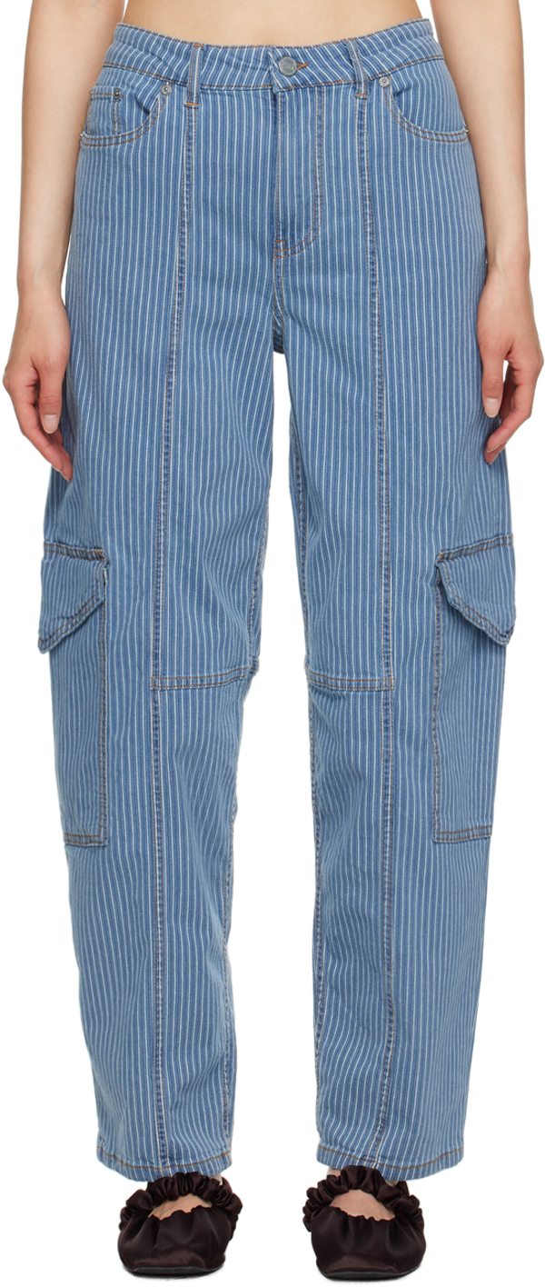 Blue Striped Jeans
