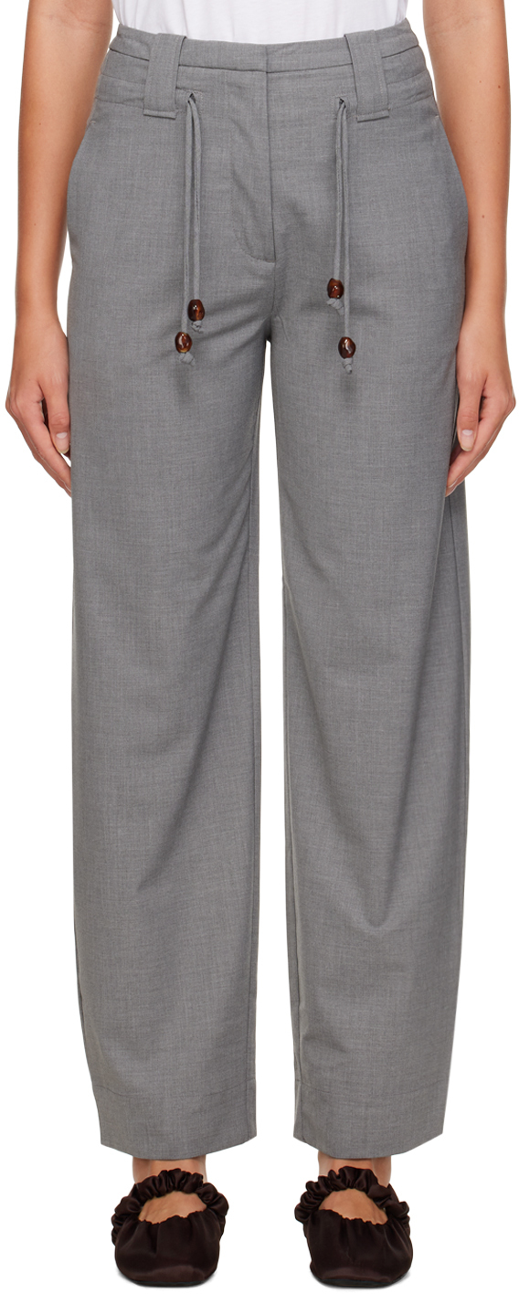 Gray Drawstring Trousers