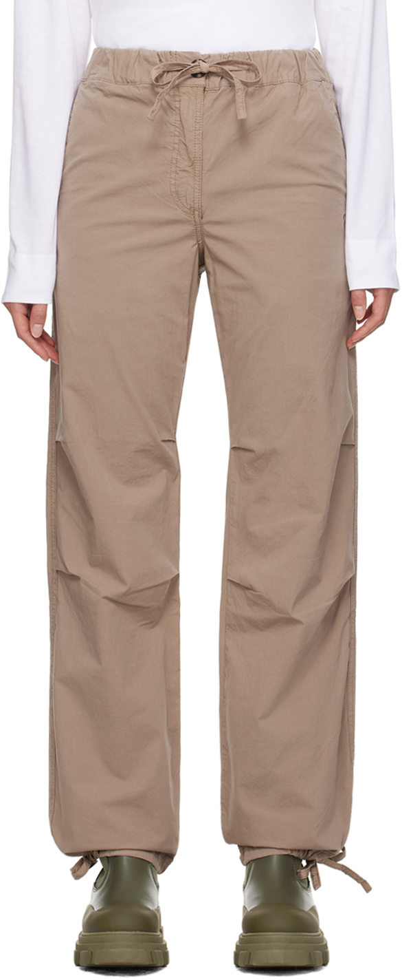 Beige Drawstring Trousers
