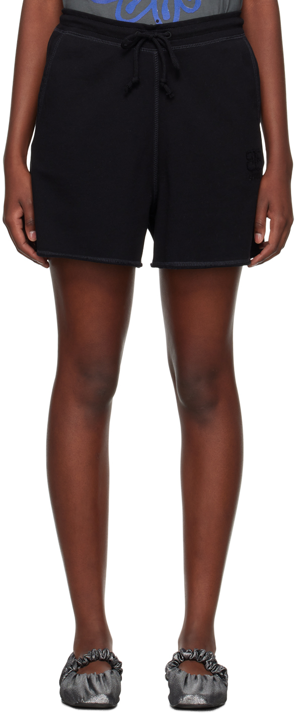 Ganni Black Isoli Shorts In 099 Black