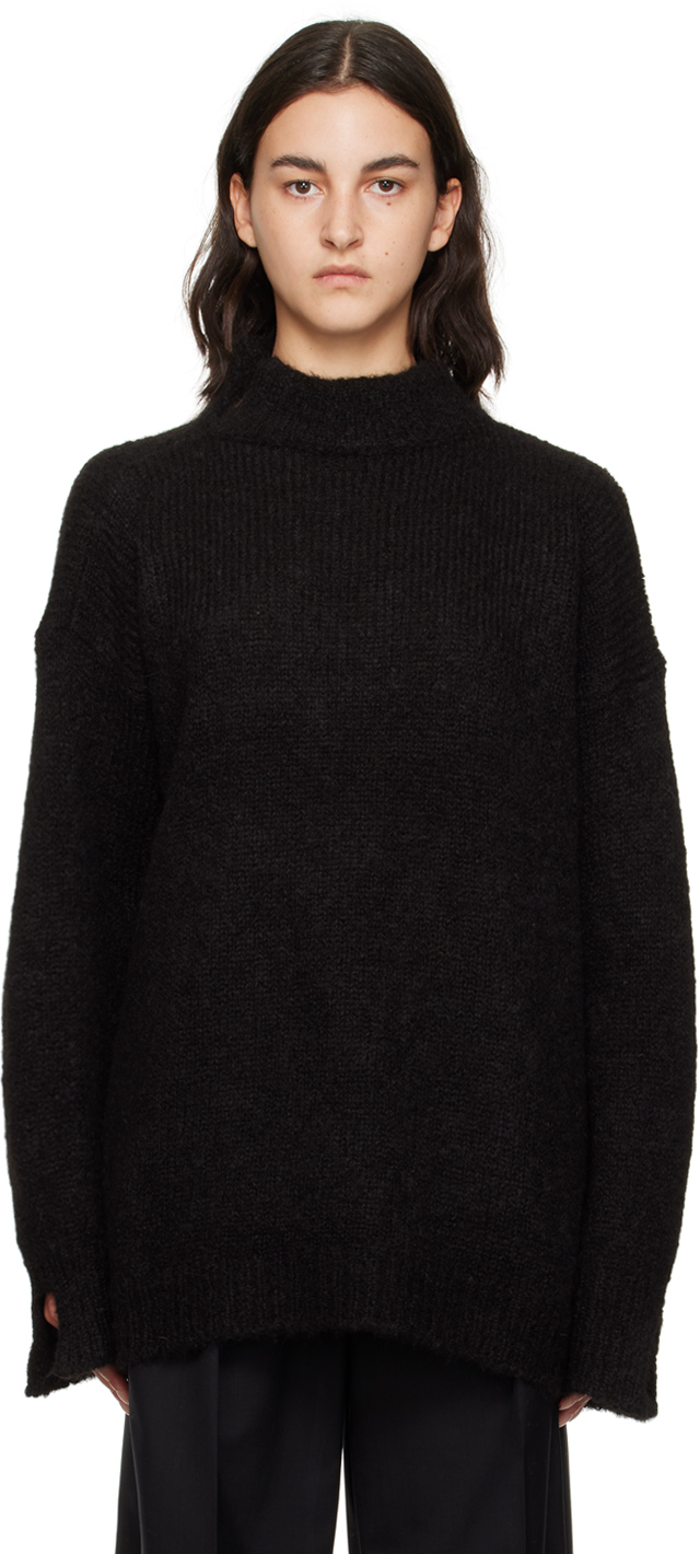 Rohe Black Vented Sweater In Chocolate