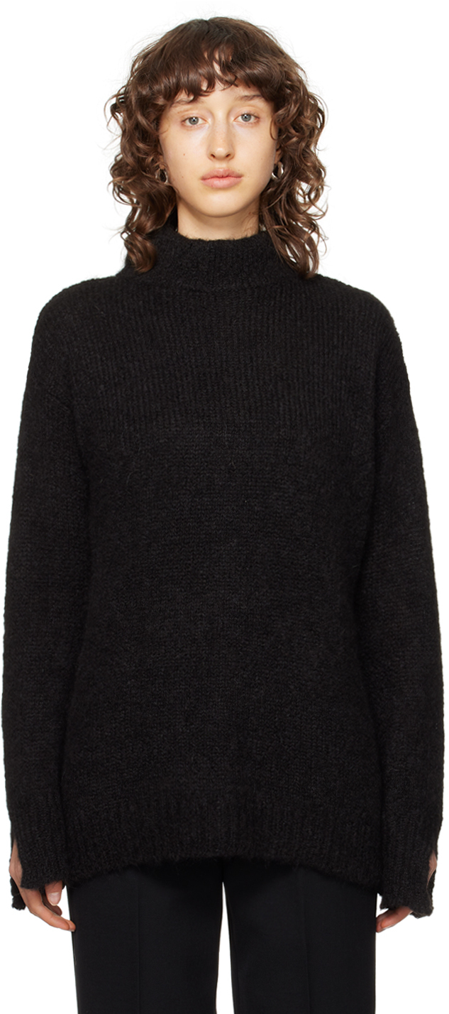 Róhe: Brown Split Sweater | SSENSE