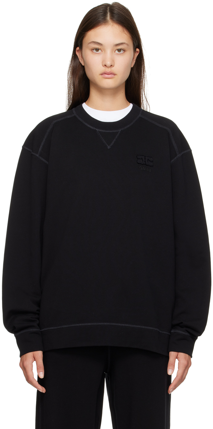 Ganni Isoli Sweatshirt In Black