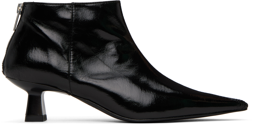 GANNI Black Soft Pointy Ankle Boots