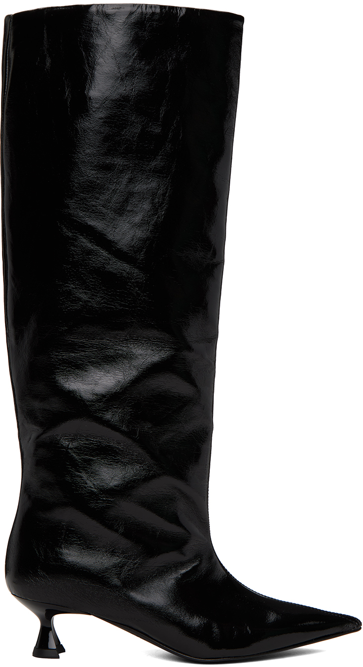 GANNI Black Soft Slouchy Tall Boots