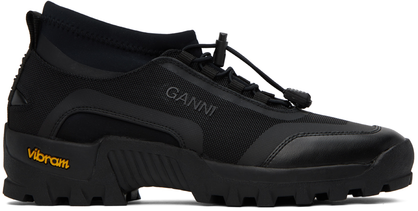 Shop Ganni Black Performance Sneakers In 099 Black