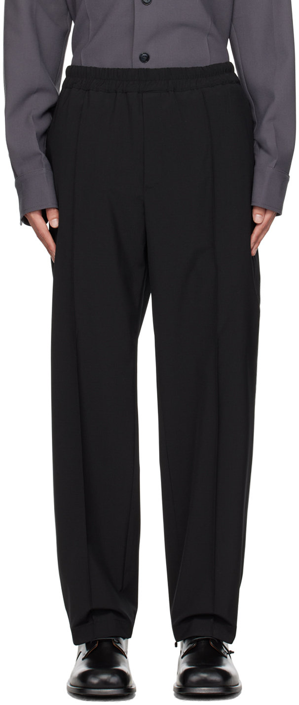 Shop Rohe Black Tailored Trousers In 138 Noir