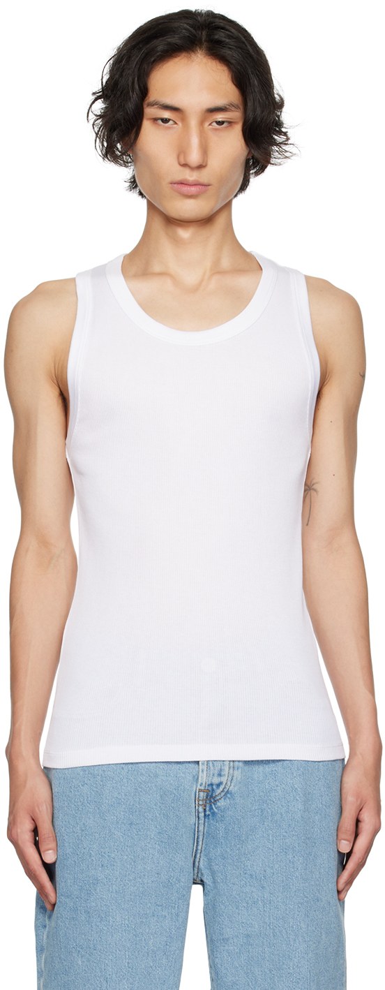 White Scoop Neck Tank Top