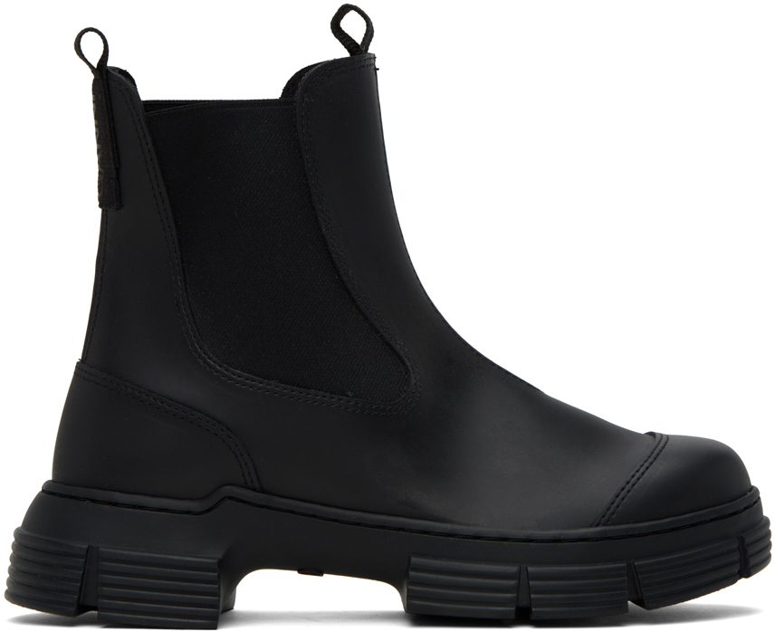 Ganni Black City Boots In Black 99