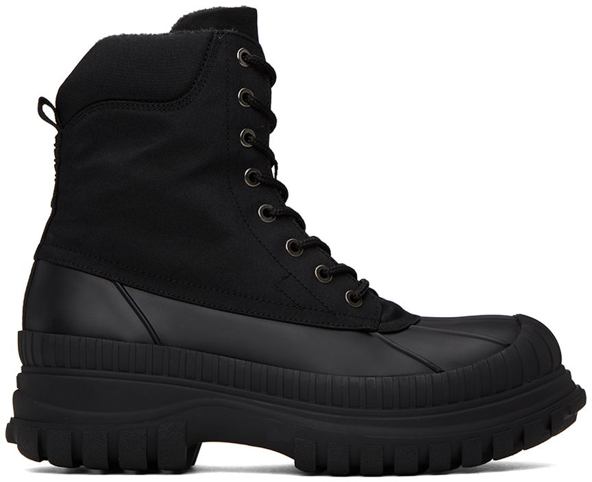 GANNI: Black Outdoor Boots | SSENSE