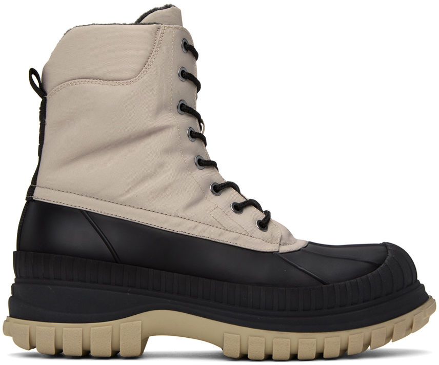 【関税込み】GANNI ベージュ＆ブラック Outdoor ブーツ GANNIのベージュ Outdoor ブーツがセール中