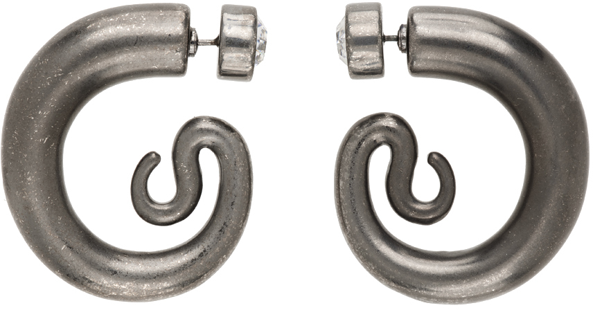 Knwls Gunmetal Panconesi Edition Medium Serpent Earring