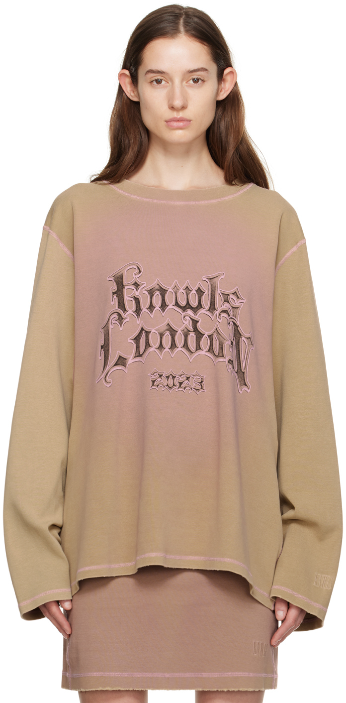 Beige CRNG Long Sleeve T-Shirt by KNWLS on Sale