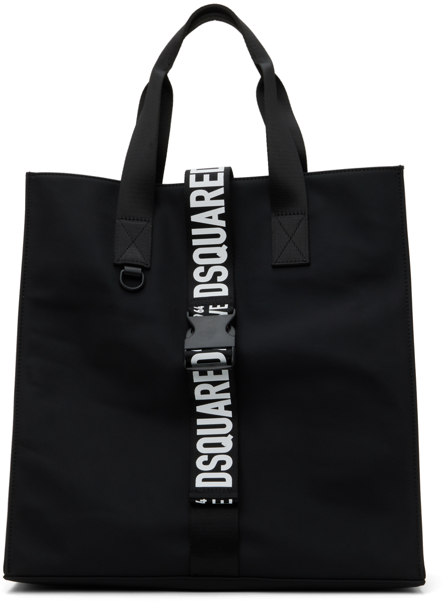 Black Made With Love Tote by Dsquared2 on Sale