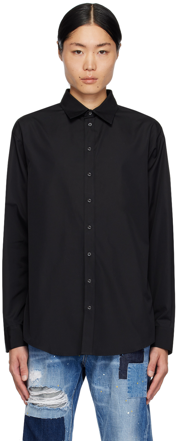 Dsquared2 Black Dropped Shoulder Shirt In 900 Black