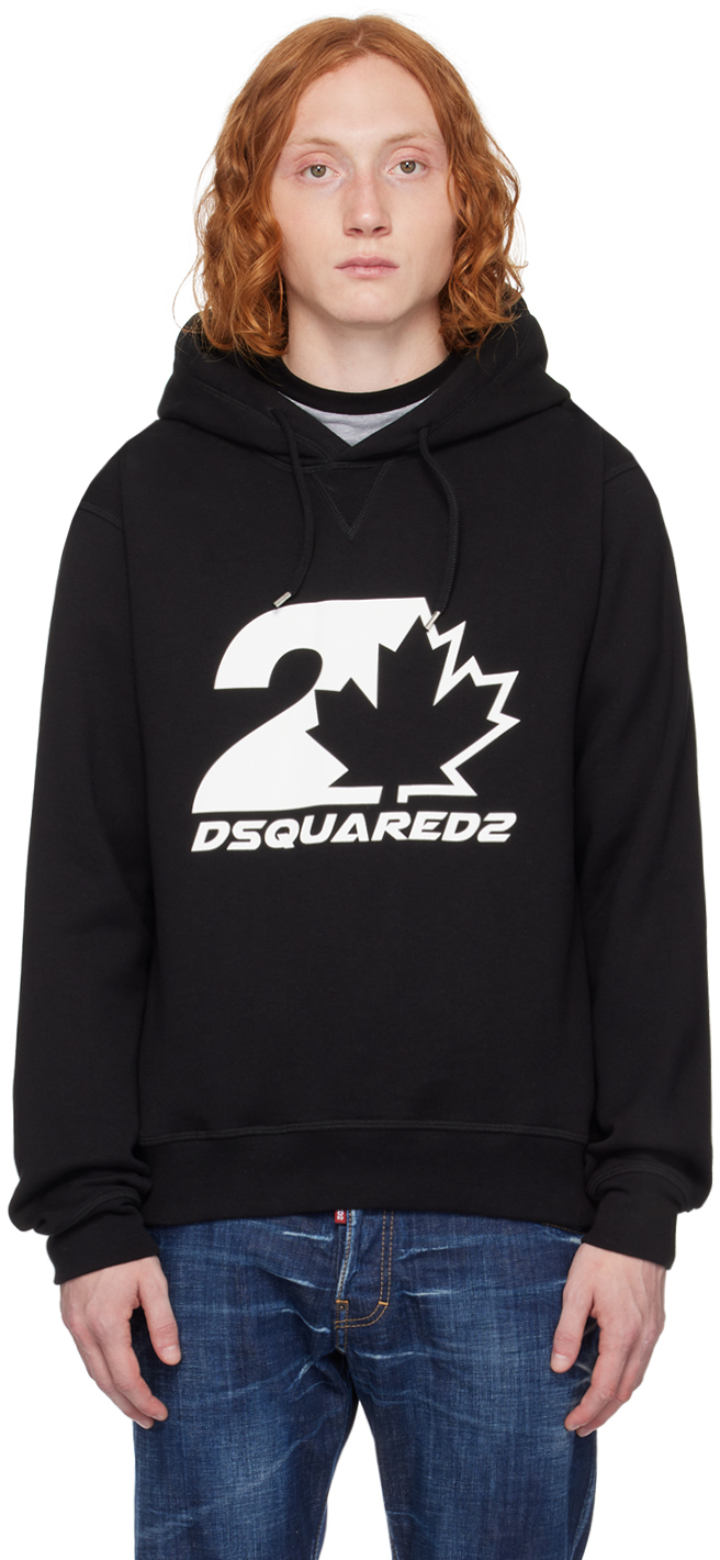 Dsquared2: Black Cool Hoodie | SSENSE Canada