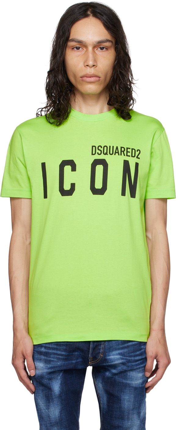 Dsquared2 Icon-print Cotton T-shirt In Green